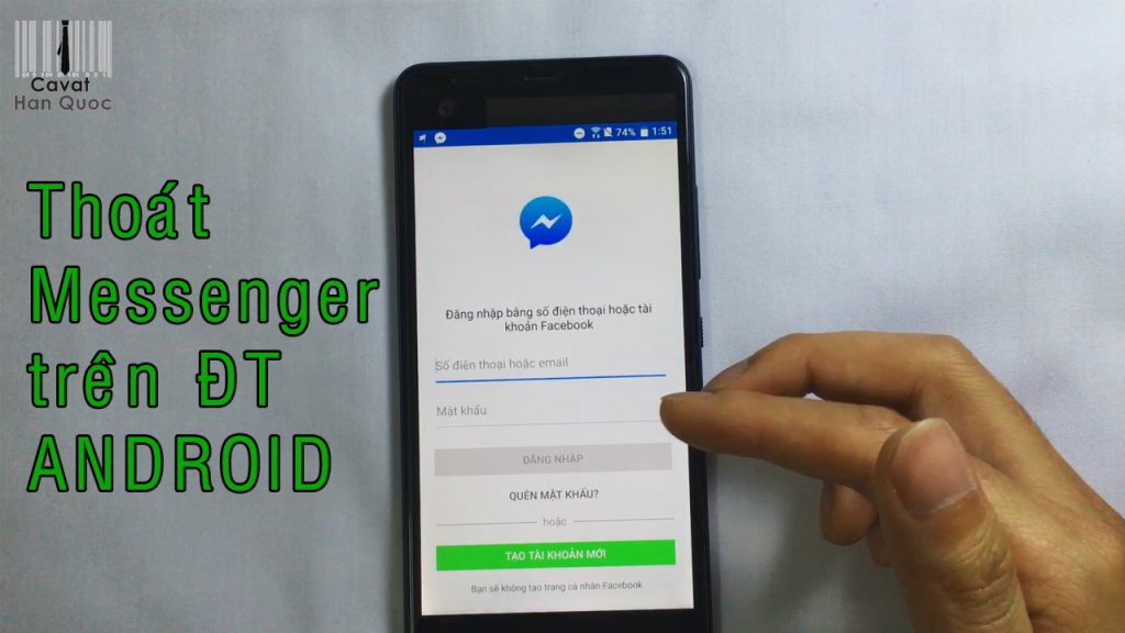 Thoát messenger trên điện thoại android